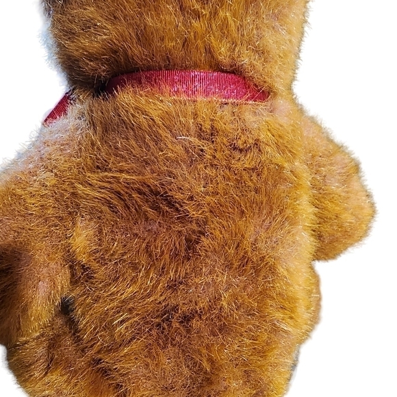 Vtg 1999 Taffybeary TY pinkish purple 14" bear with brown tips big nose unique - Picture 11 of 13